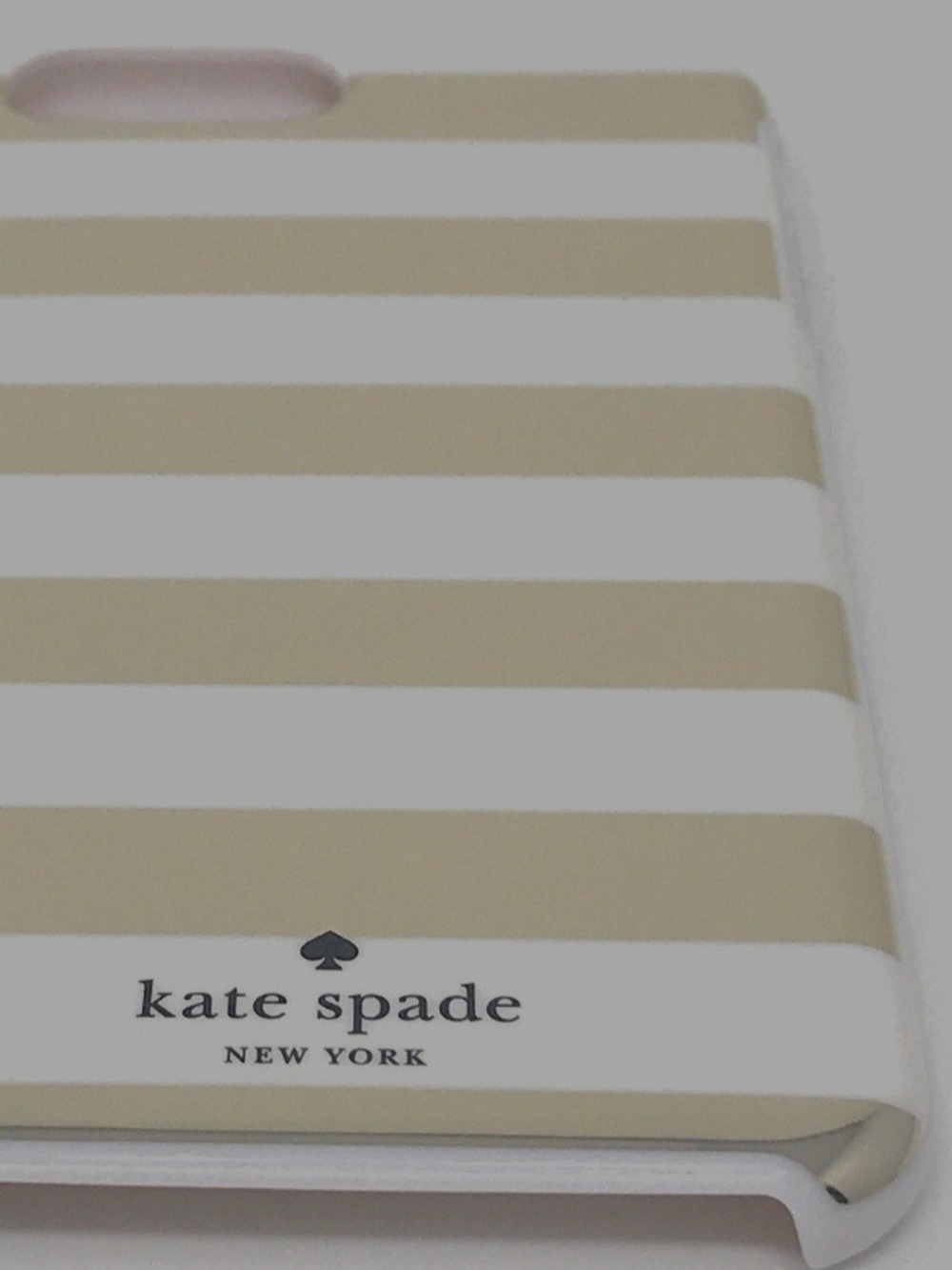 Kate Spade NY Beige and White Striped Phone Cover For IPhone 6,7 Plus